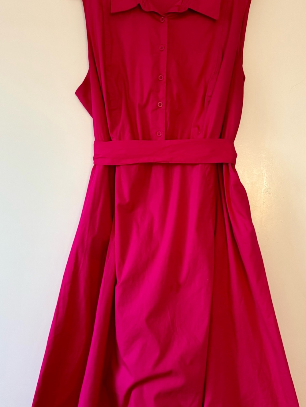 torrid Hot Pink Sleeveless Midi Dress with Belt